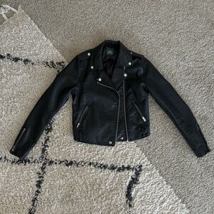 Wild Fable Black Leather Biker Jacket
